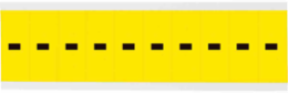 Repositionable Vinyl Cloth Labels, 2.25 in H x 0.875 in W, Black on Yellow