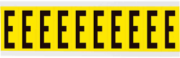 Repositionable Number and Letter Labels, Black on Yellow, 2.25 Inch H x 0.875 Inch W