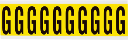 Repositionable Vinyl Cloth Labels, 2.25 in H x 0.875 in W, Black on Yellow