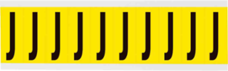 CleanLift Vinyl Cloth Labels 2.25 Inch H x 0.875 Inch W, Repositionable, Black on Yellow