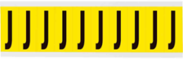 CleanLift Vinyl Cloth Labels 2.25 Inch H x 0.875 Inch W, Repositionable, Black on Yellow