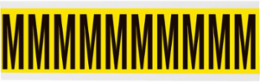 Repositionable Vinyl Cloth Labels 2.25 in H x 0.875 in W, Black on Yellow
