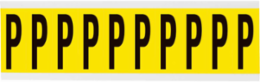 Repositionable Vinyl Cloth Labels, 2.25 Inch x 0.875 Inch, Black on Yellow