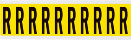 Repositionable Vinyl Cloth Labels, 2.25 Inch H x 0.875 Inch W, Black on Yellow