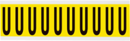 Repositionable Vinyl Cloth Labels, 2.25 Inch x 0.875 Inch, Black on Yellow