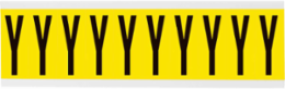 Repositionable Vinyl Cloth Labels - Black on Yellow, 2 Inch Character Height, 2.25 x 0.875 Inch Size