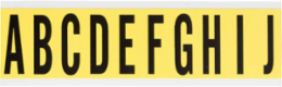 Repositionable Number & Letter Labels A to J, 2.25 Inch x 0.875 Inch, Vinyl Cloth