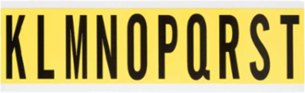 Repositionable Number and Letter Labels, Black on Yellow, 2.25 Inch H x 0.875 Inch W
