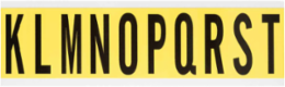 Repositionable Number and Letter Labels, Black on Yellow, 2.25 Inch H x 0.875 Inch W