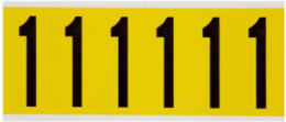 Repositionable Number and Letter Labels, 3.5 in x 1.5 in, Vinyl Cloth, Black on Yellow