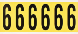 Repositionable Vinyl Cloth Labels 3.5 in H x 1.5 in W, Black on Yellow