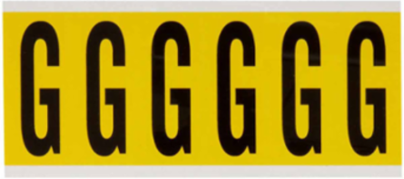 Repositionable Number and Letter Labels, 3.5 in H x 1.5 in W, Vinyl Cloth