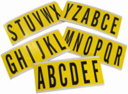 Repositionable Number & Letter Label Kit, 3 Inch Character Height, 25 Cards
