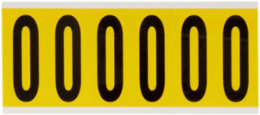 Repositionable Number & Letter Labels - Black on Yellow, 3.5 in H x 1.5 in W