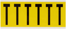Repositionable Number and Letter Labels 3.5 Inch x 1.5 Inch Black on Yellow