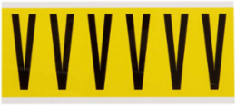 Repositionable Vinyl Cloth Labels 3.5 Inch H x 1.5 Inch W, Black on Yellow