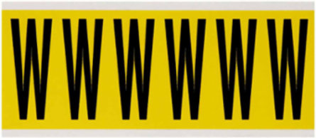 Repositionable Vinyl Cloth Labels, 3.5 Inch x 1.5 Inch, Black on Yellow