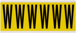 Repositionable Vinyl Cloth Labels, 3.5 Inch x 1.5 Inch, Black on Yellow