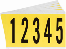 Repositionable Number and Letter Labels, 0-9, 5 in x 1.75 in, Vinyl Cloth