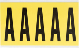 Repositionable Number and Letter Labels, 5 Inch x 1.75 Inch, Black on Yellow