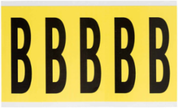 Repositionable Vinyl Cloth Labels, 5 Inch x 1.75 Inch, Black on Yellow