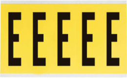 CleanLift Repositionable Number and Letter Labels, 5 in H x 1.75 in W, Black on Yellow