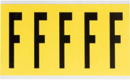 Repositionable Number & Letter Labels 5 Inch x 1.75 Inch, Black on Yellow