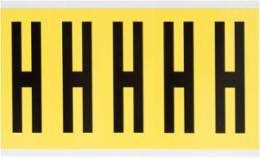 Repositionable Number and Letter Labels, 5 Inch H x 1.75 Inch W, Black on Yellow