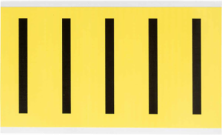 Repositionable Letter and Number Labels, 5 Inch H x 1.75 Inch W, Black on Yellow