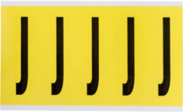 CleanLift Repositionable Number & Letter Labels, 5 in H x 1.75 in W, Black on Yellow