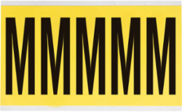 Repositionable Vinyl Cloth Labels, 5 Inch x 1.75 Inch, Black on Yellow