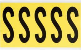 Repositionable Number and Letter Labels, 5 in H x 1.75 in, Vinyl Cloth, Self-Adhesive