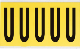 Repositionable Number and Letter Labels, Black on Yellow, 5 Inch x 1.75 Inch