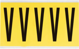 Repositionable Labels, 5 Inch x 1.75 Inch, Vinyl Cloth, Black on Yellow