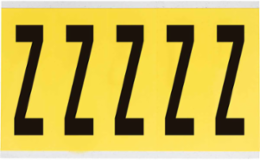 Repositionable Number & Letter Labels, 5 Inch x 1.75 Inch, Black on Yellow