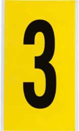 Repositionable Vinyl Cloth Labels, 9 x 5 Inch, Black on Yellow, Adhesive Type: Repositionable Rubber