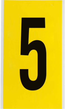Repositionable Number and Letter Labels 9 Inch x 5 Inch, Vinyl Cloth