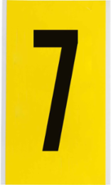 CleanLift Vinyl Cloth Repositionable Label 9 in x 5 in, Black on Yellow