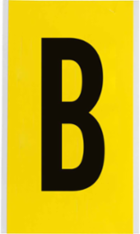Repositionable Number and Letter Labels, 9x5 Inch, Vinyl Cloth, Black on Yellow