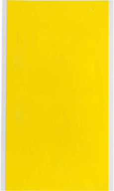 Repositionable Vinyl Cloth Blank Label - 6 Inch H x 5 Inch W, Yellow