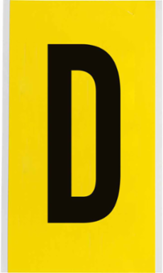 Repositionable Number and Letter Labels, 9 Inch x 5 Inch, Vinyl Cloth