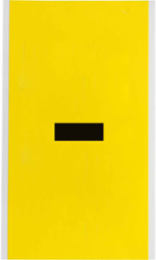 Repositionable Vinyl Cloth Labels, Black on Yellow, 9 in x 5 in, Self-Adhesive