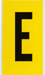 Repositionable Vinyl Cloth Number & Letter Labels, 6 Inch Character Height, Black on Yellow