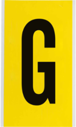 Die-Cut Repositionable Labels, Black on Yellow, 9 Inch x 5 Inch, Vinyl Cloth