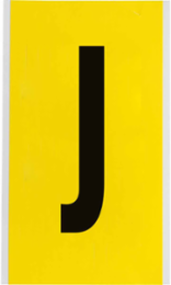 CleanLift Repositionable Vinyl Cloth Labels - 9 Inch H x 5 Inch W, Black on Yellow