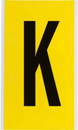 Repositionable Vinyl Cloth Number & Letter Labels, 9 Inch x 5 Inch, K