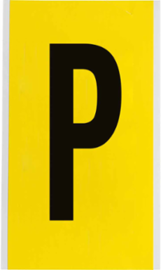 Repositionable Number & Letter Labels, 9 in x 5 in, Vinyl Cloth, Self-Adhesive
