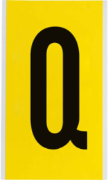 CleanLift Vinyl Cloth Repositionable Labels 9 in H x 5 in W, Black on Yellow