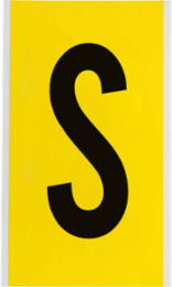 Repositionable Vinyl Cloth Labels Black on Yellow 9 Inch x 5 Inch