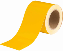 Solid Color Banding Tape for Pipe Marking - Roll Form, Pressure Sensitive Vinyl, Yellow, 4" x 30'